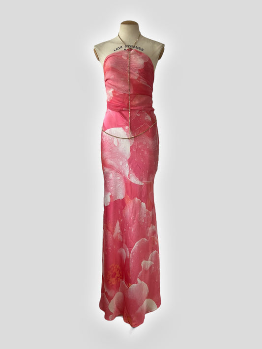 Roberto Cavalli Pink Silk Gown, Spring 2000