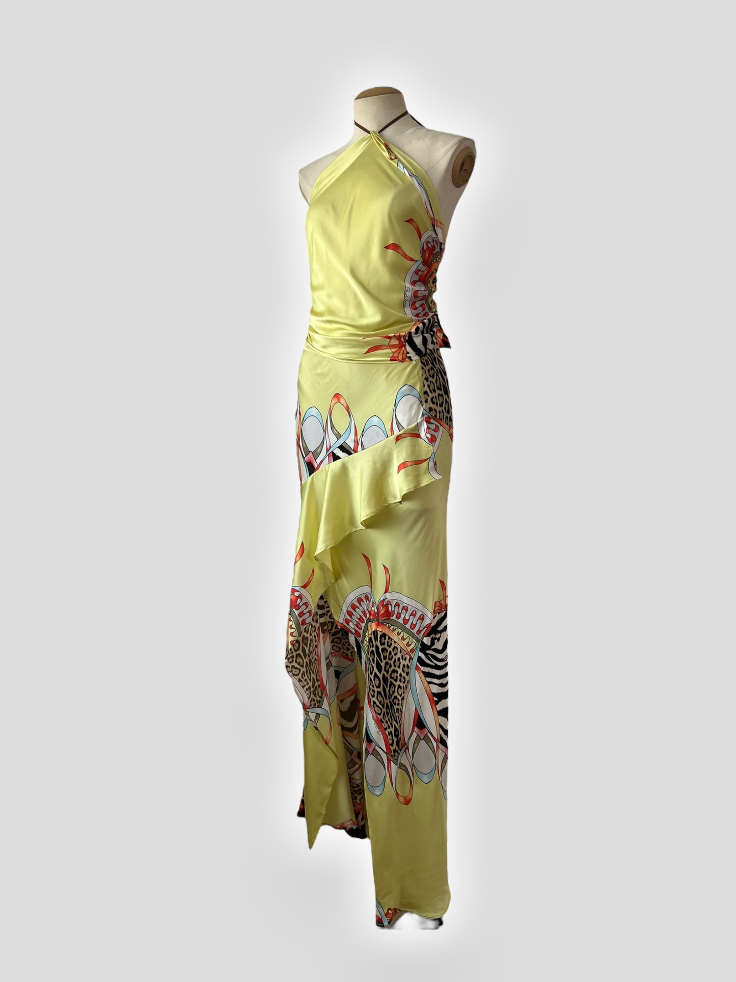 Roberto Cavalli Yellow Silk Cheetah Print Ensemble, Spring/Summer 2004