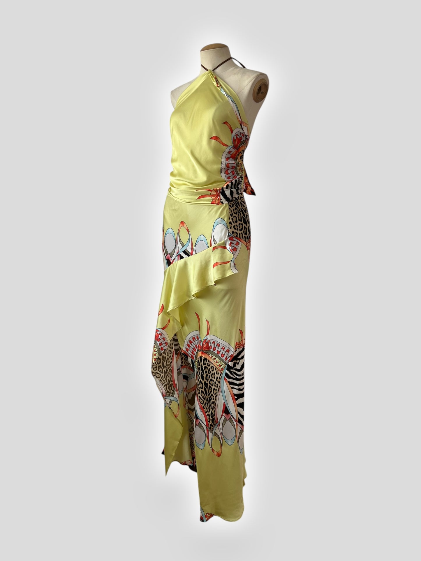 Roberto Cavalli Yellow Silk Cheetah Print Ensemble, Spring/Summer 2004