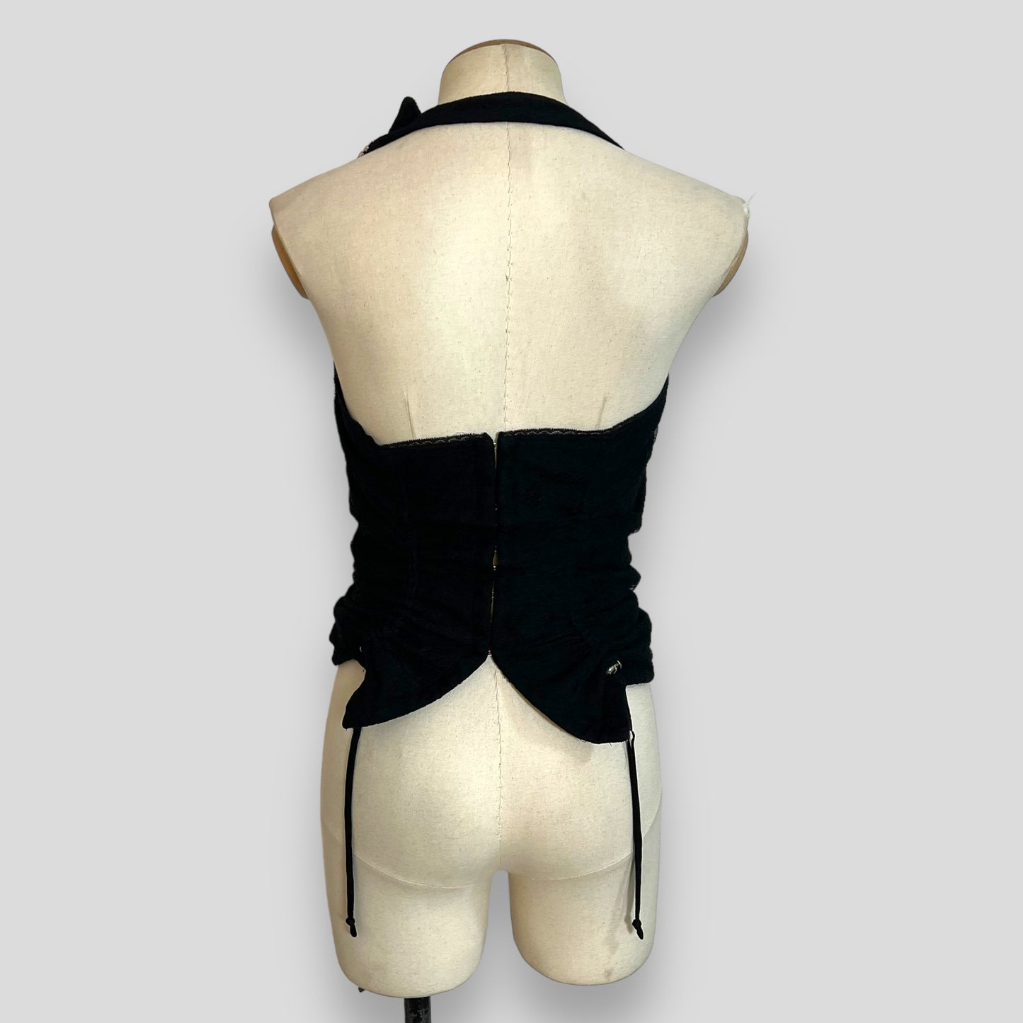 2004 s/s Christian Dior By John Galliano Runway runwat Lace Corset halter Top