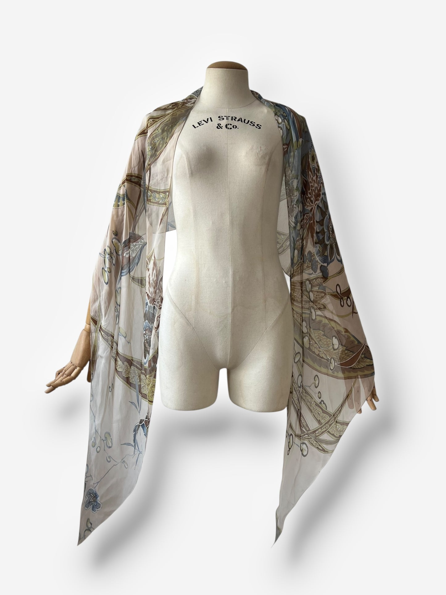 Valentino printed silk top and scarf set, circa early 2000s (c. 2003)