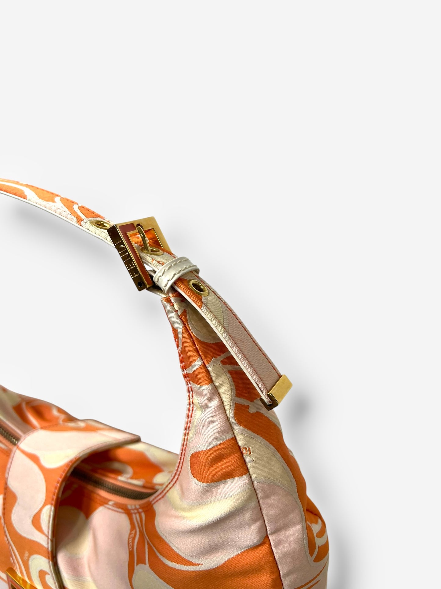 Fendi Vintage Psychedelic Print mama Croissant Bag