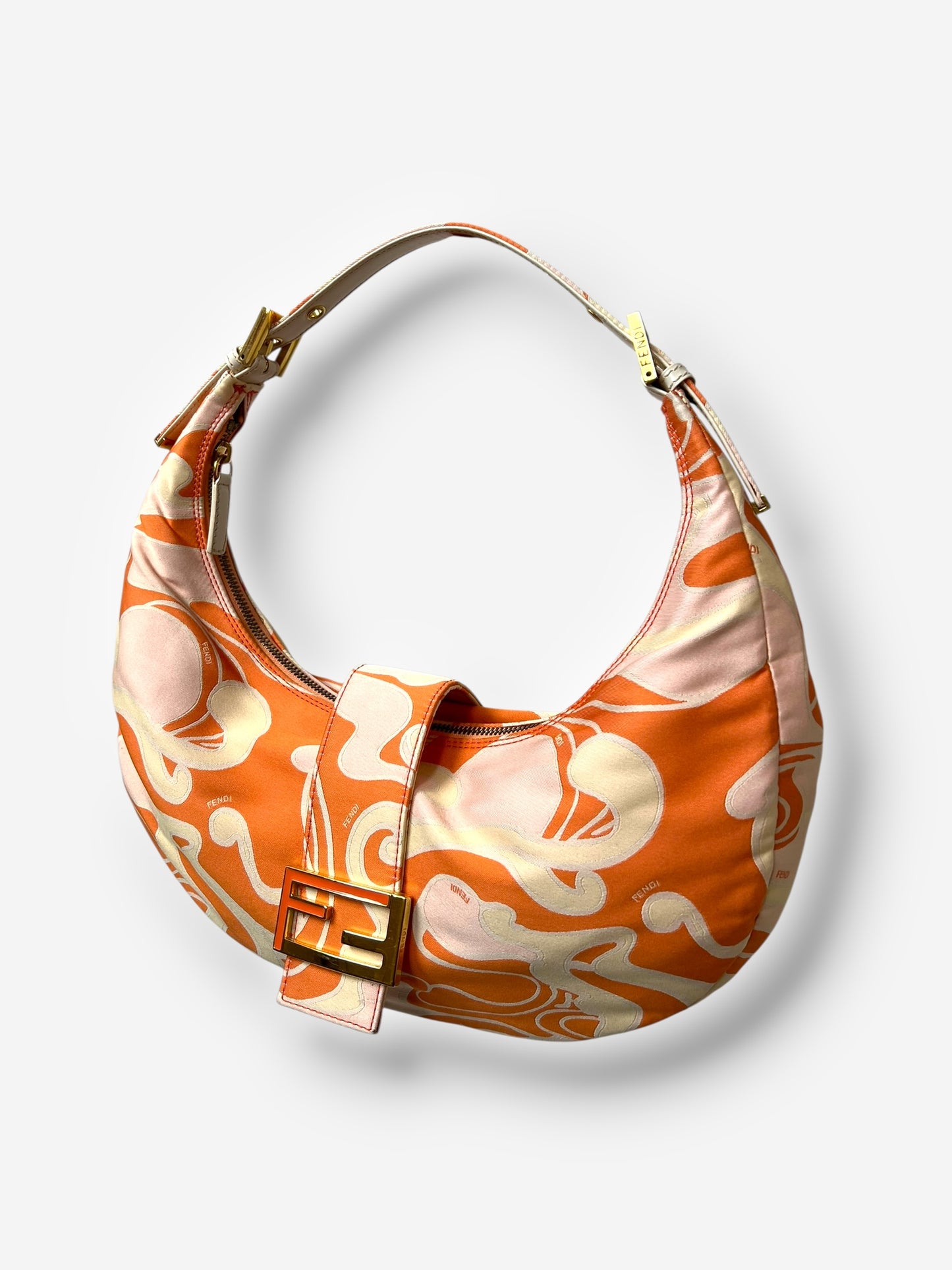 Fendi Vintage Psychedelic Print mama Croissant Bag