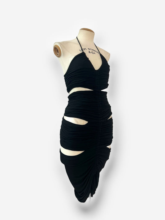 Dolce & Gabbana S/S 2003 'Sex & Love' Ruched Cut-Out Dress – Look 9 Runway