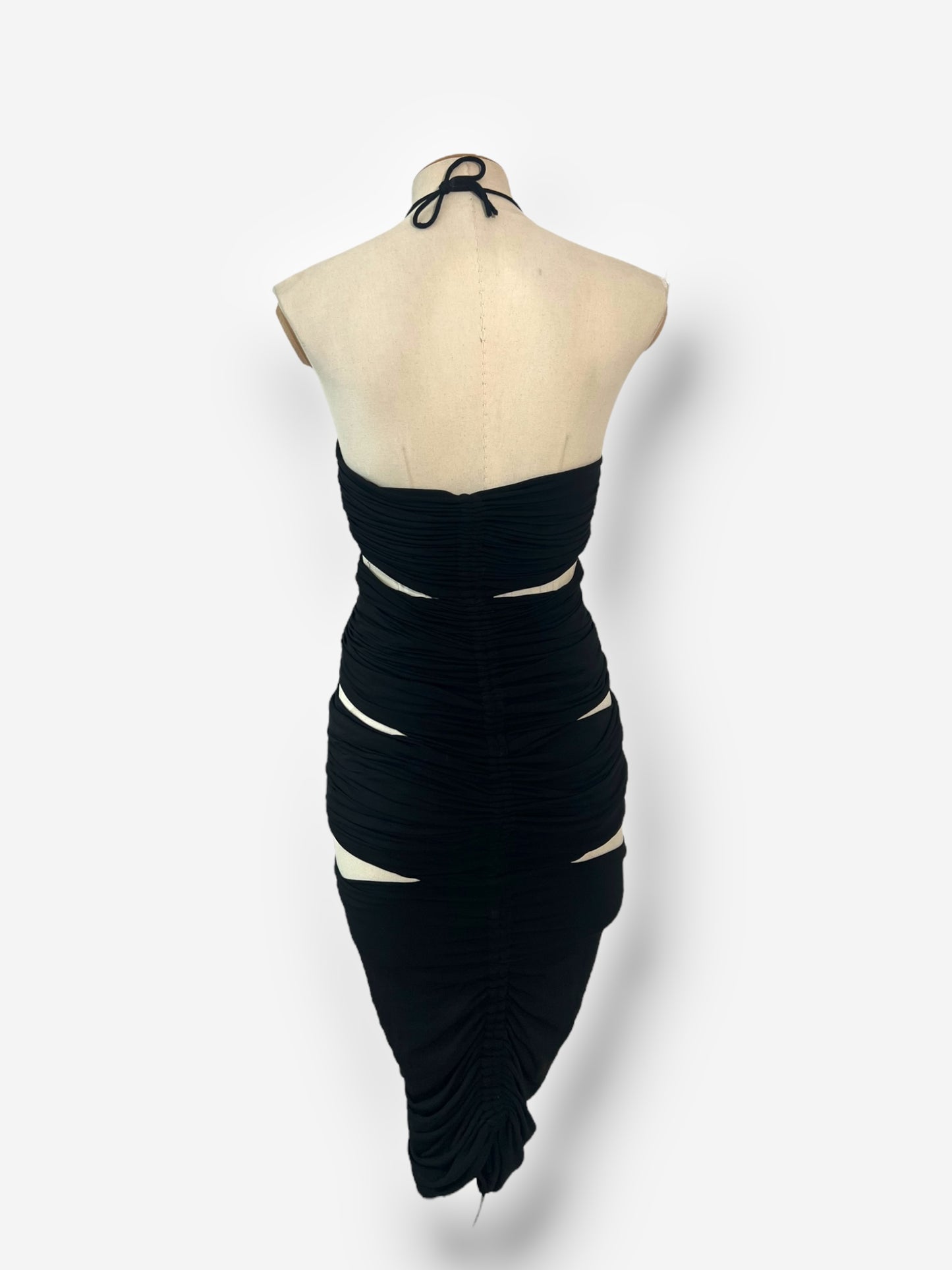 Dolce & Gabbana S/S 2003 'Sex & Love' Ruched Cut-Out Dress – Look 9 Runway