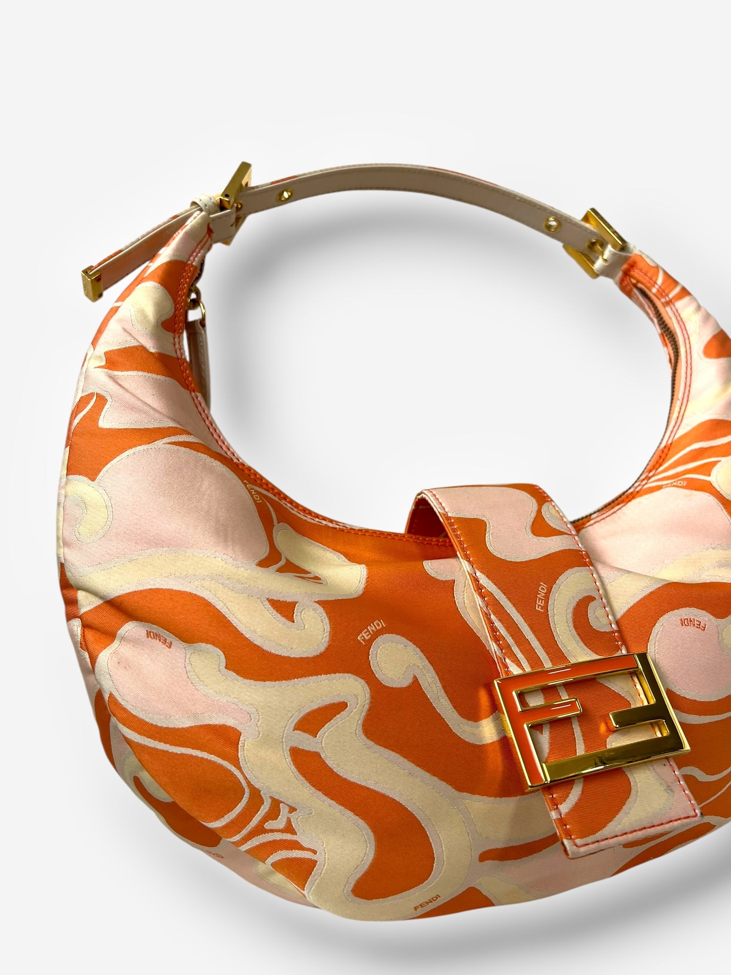 Fendi Vintage Psychedelic Print mama Croissant Bag