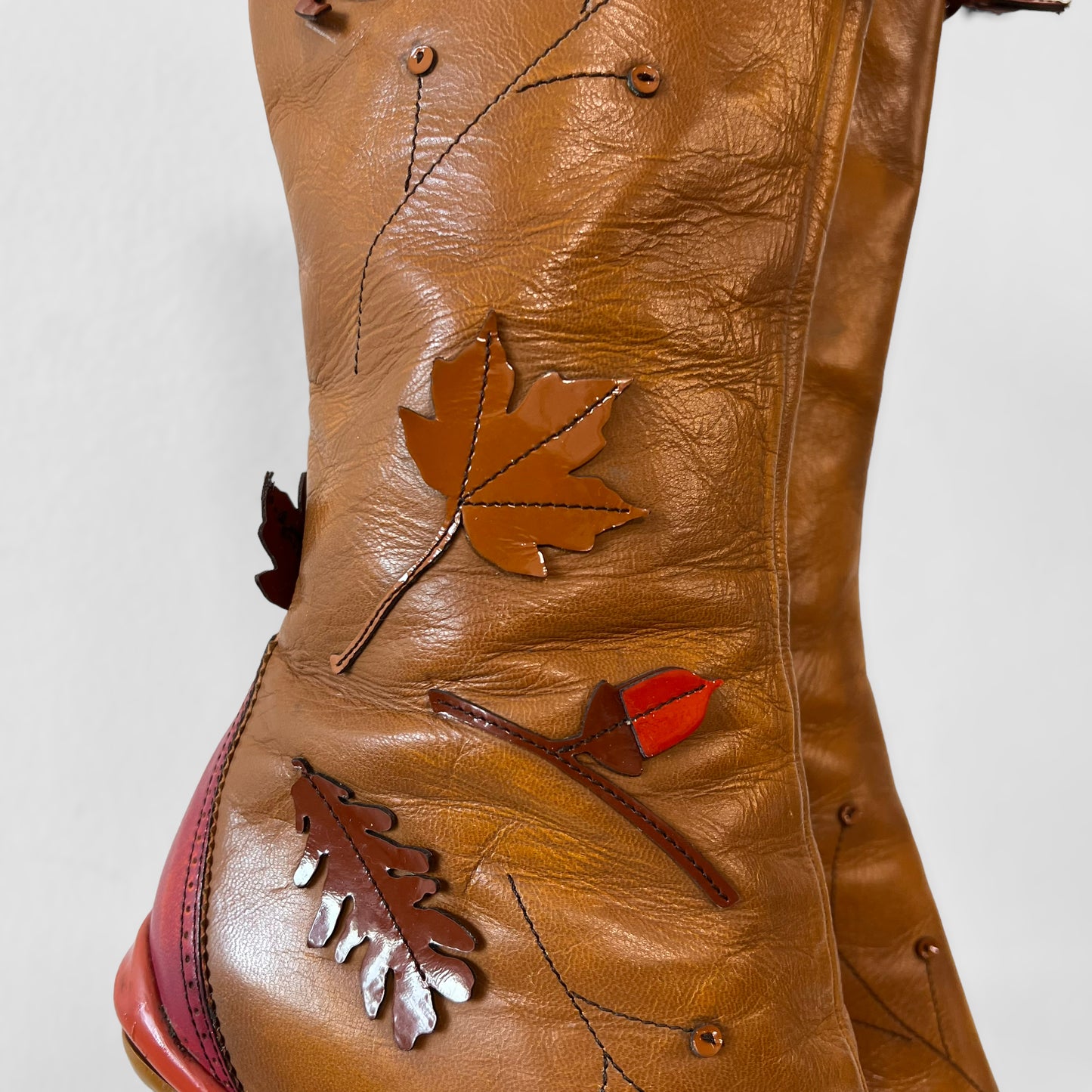 Prada 1999 leaf heeled boots (39)
