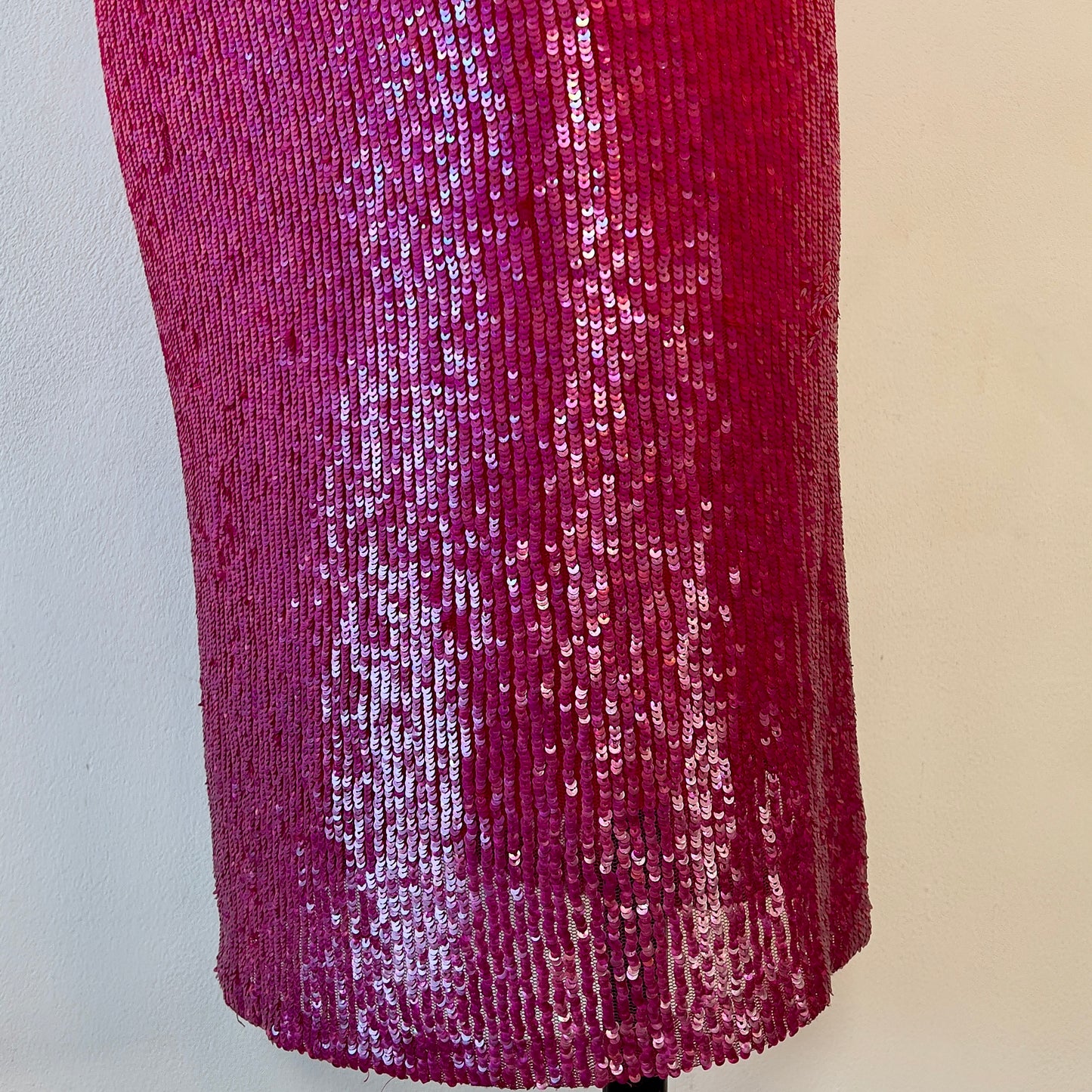 90s Blumarine pink sequin skirt