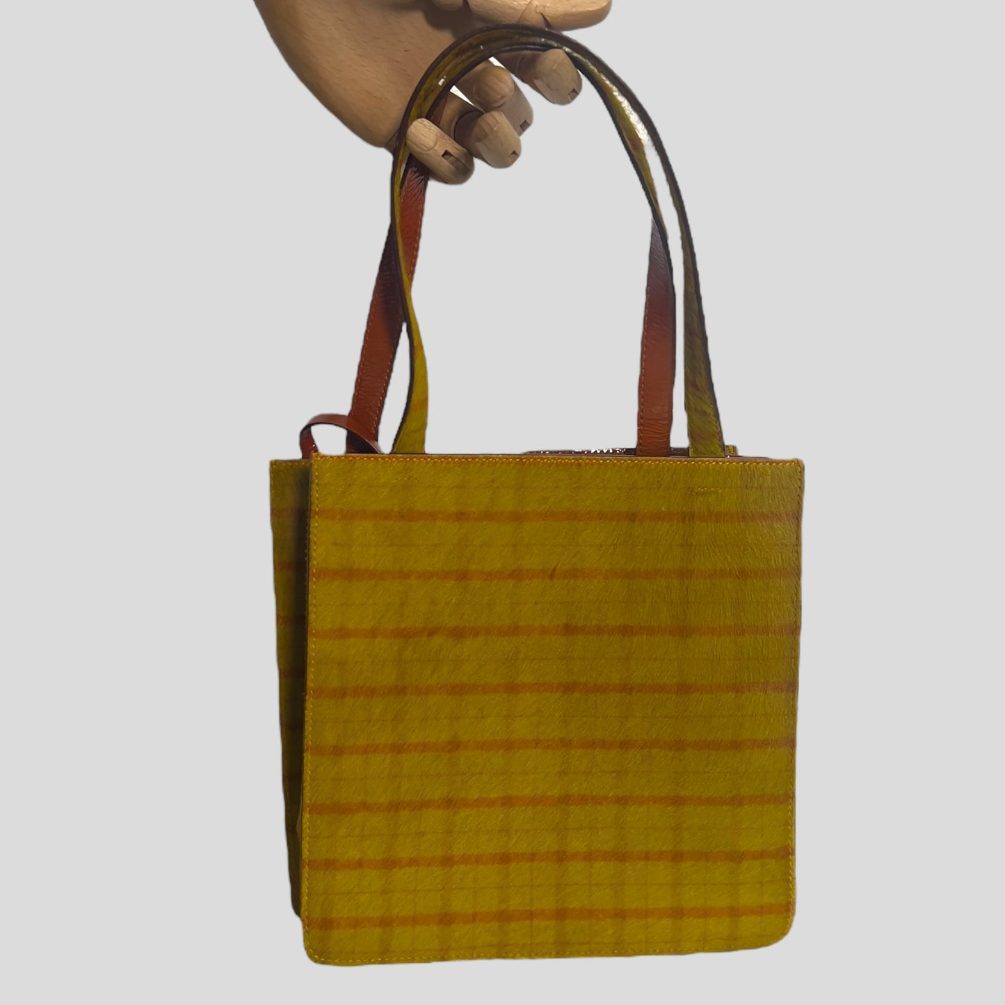 Vintage Miu Miu FW1999 Pony hair bag. Patterned pony hair toed hand bag.
