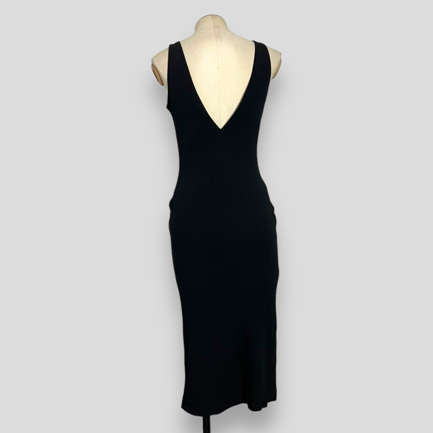Alexander McQueen 1997 S/S La Poupee Plunging V Neck Bias low Cut Dress