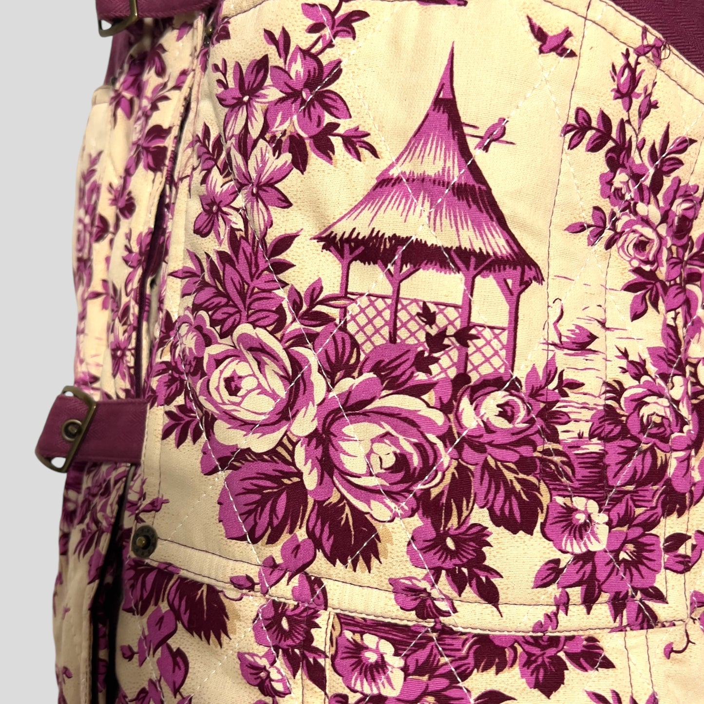 John Galliano Vintage Jacket in Toile de Jouy Print 2004FW