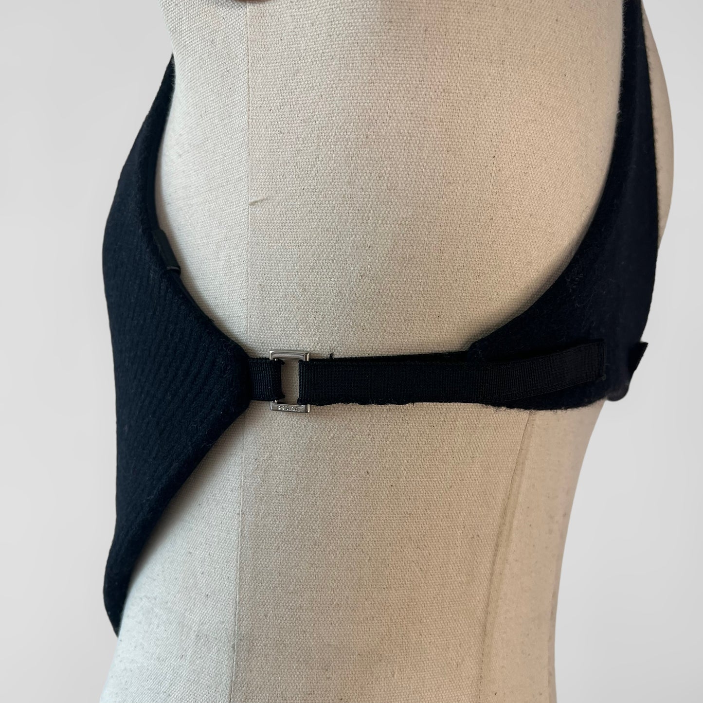 Prada 1999 wool pants + corset set