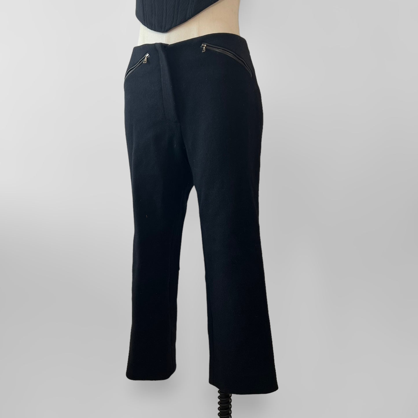 Prada 1999 wool pants + corset set