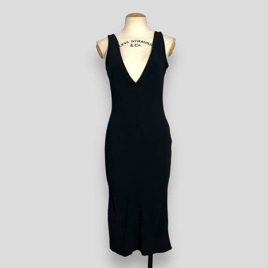 Alexander McQueen 1997 S/S La Poupee Plunging V Neck Bias low Cut Dress