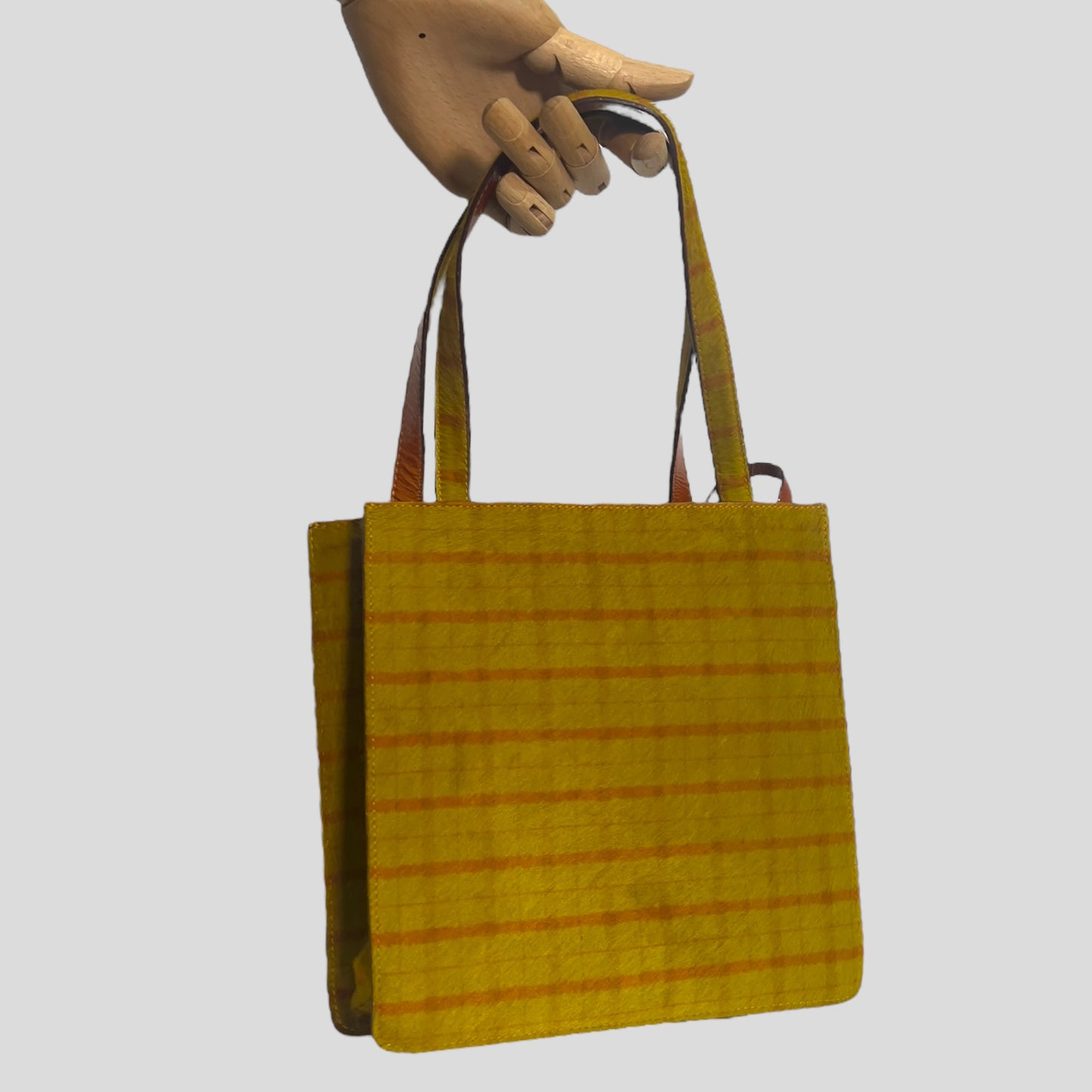 Vintage Miu Miu FW1999 Pony hair bag. Patterned pony hair toed hand bag.