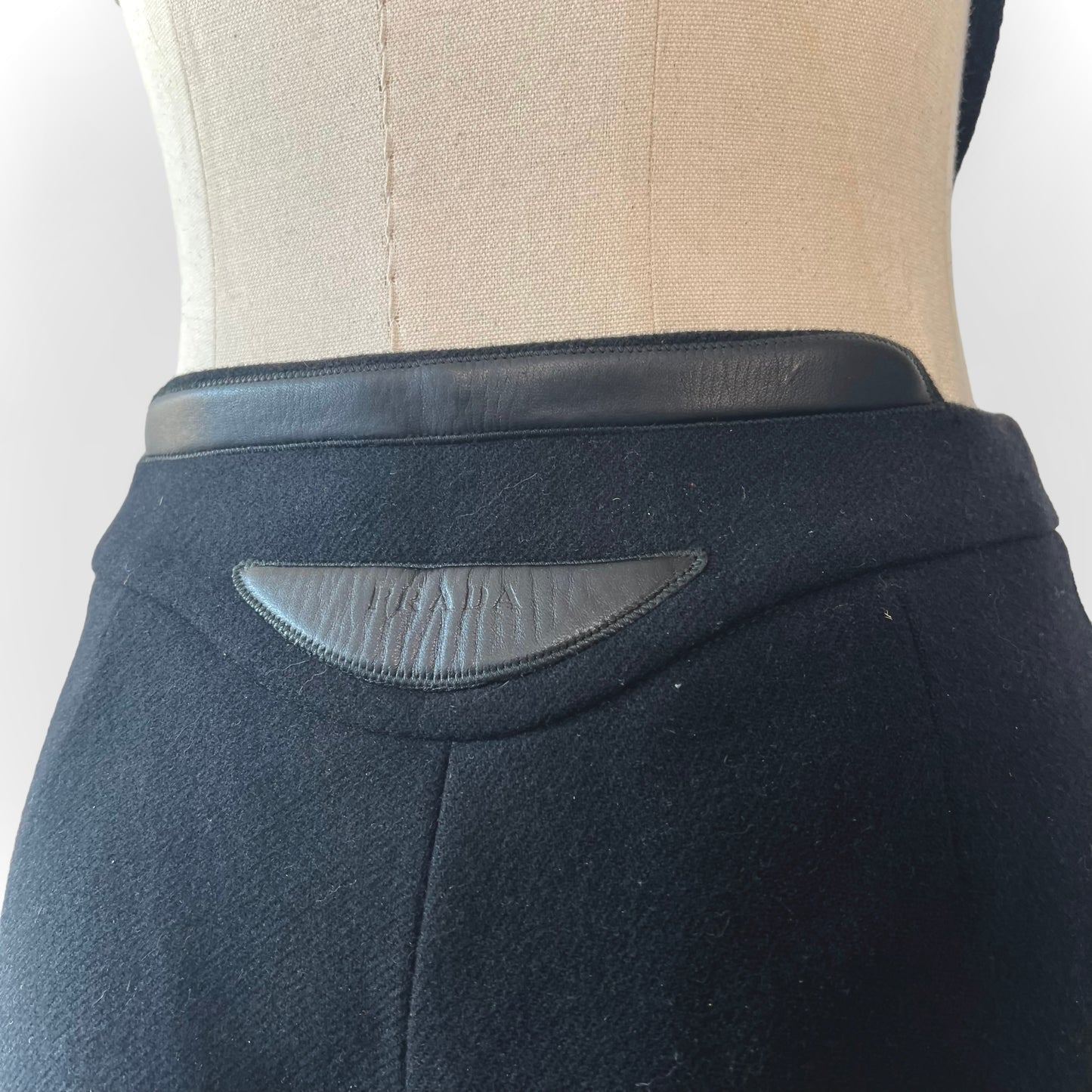 Prada 1999 wool pants + corset set