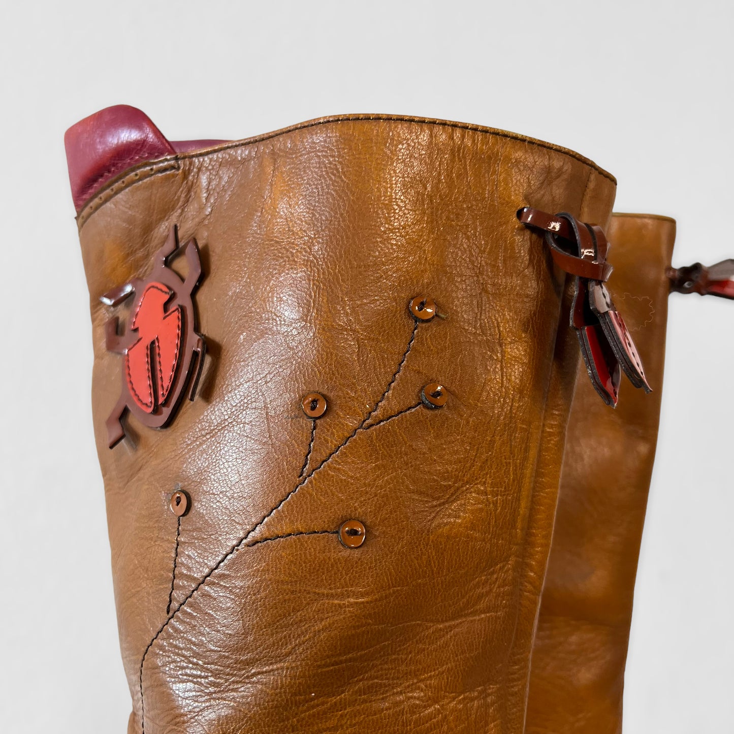 Prada 1999 leaf heeled boots (39)