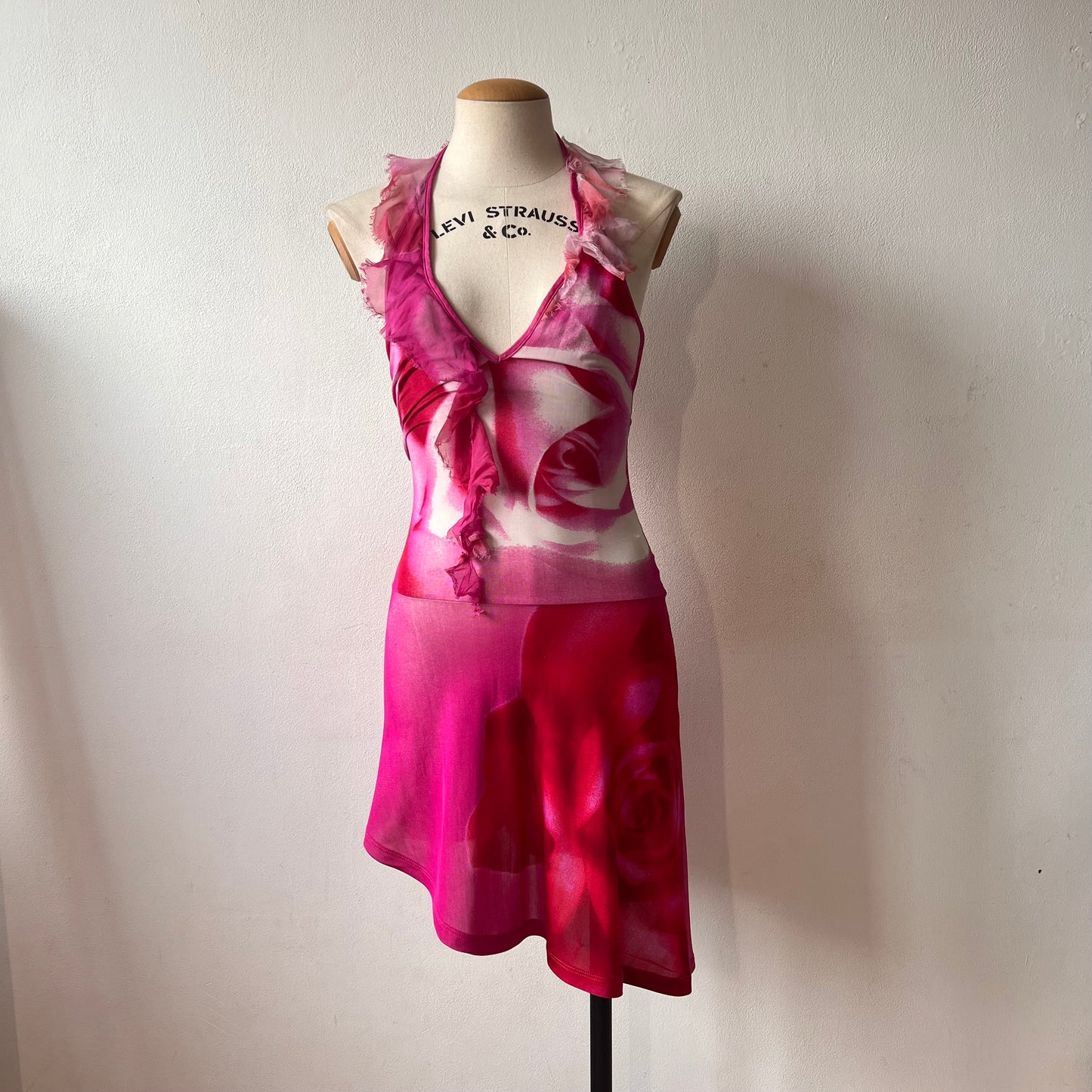 Roberto Cavalli 2000ss rose summer dress