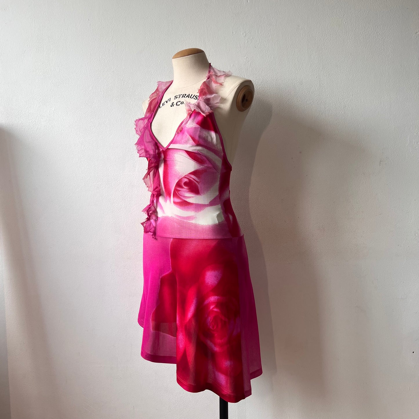 Roberto Cavalli 2000ss rose summer dress