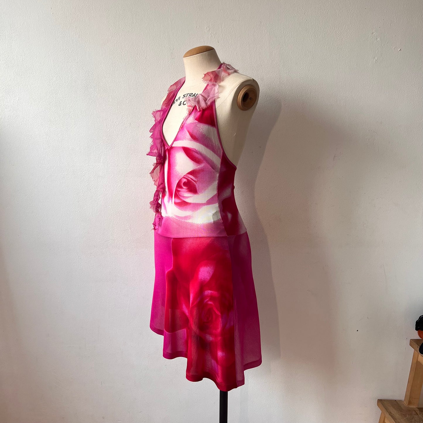 Roberto Cavalli 2000ss rose summer dress
