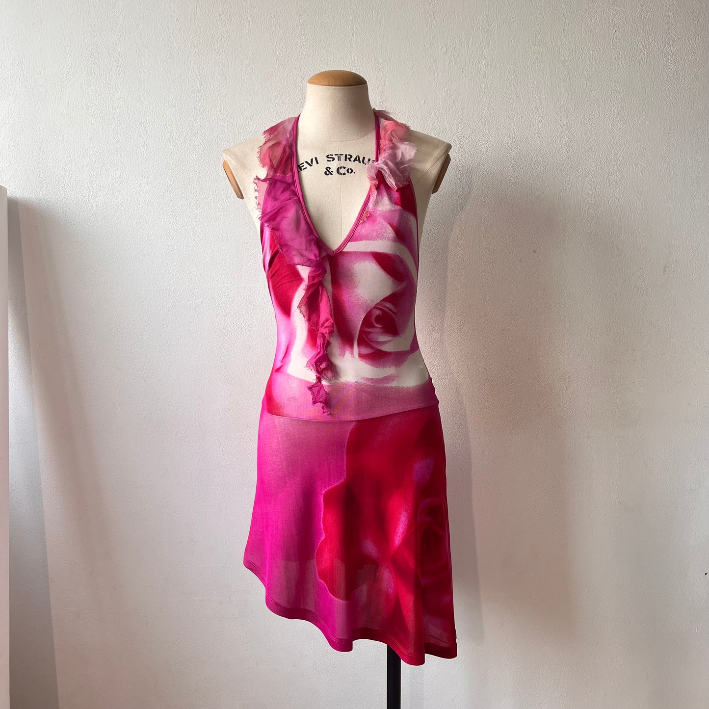 Roberto Cavalli 2000ss rose summer dress