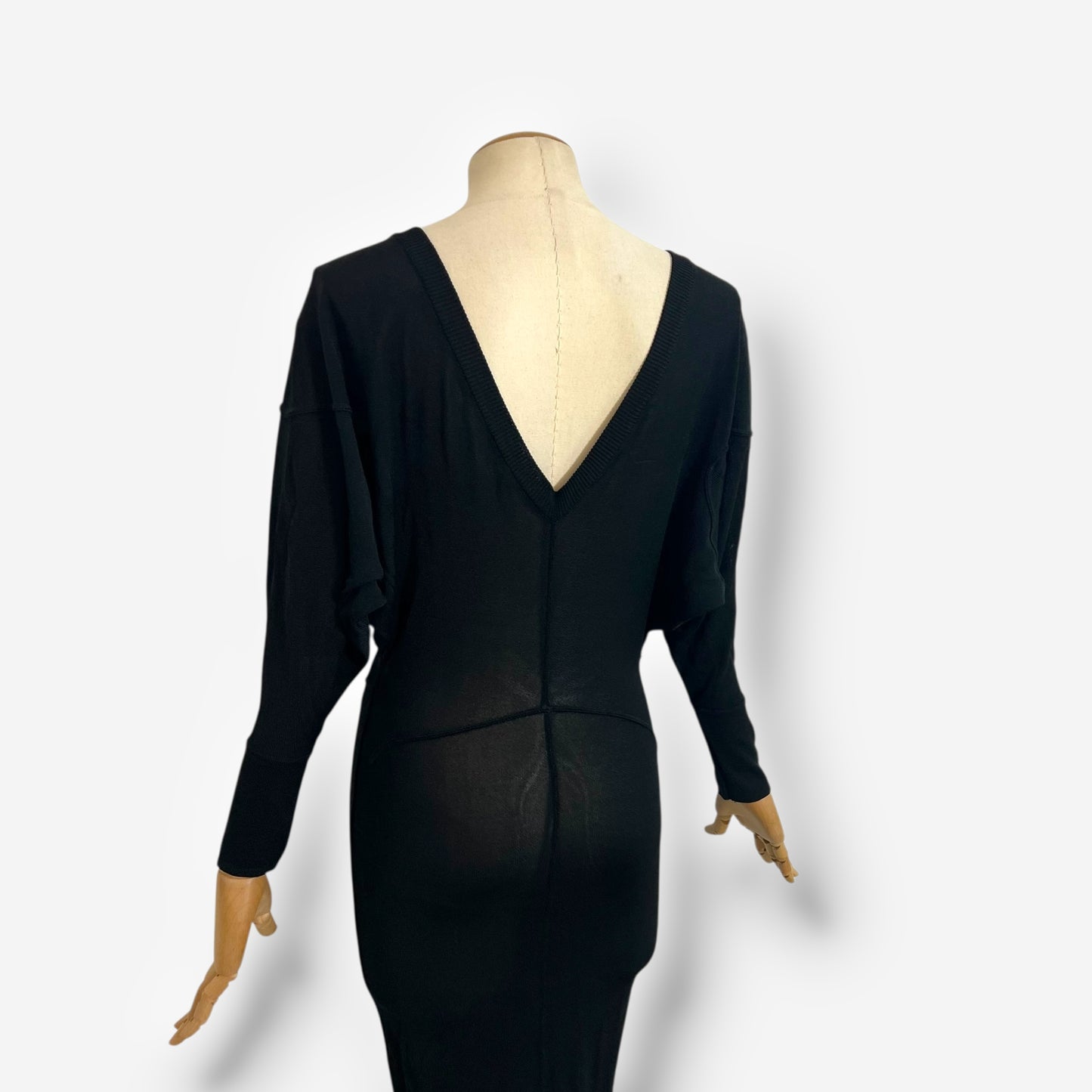 Azzedine Alaïa, open-back black knit midi dress, 1990s