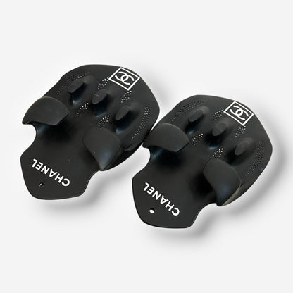 Chanel, rubber CC logo swim paddles, 1990s