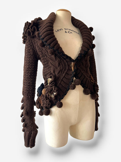 Alexander McQueen F/W 2005 Brown Alpaca/Wool Cardigan
