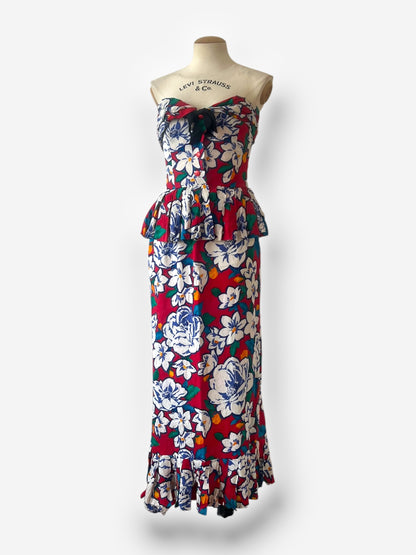 Vintage Christian Dior Silk Ensemble, circa 1980s — Hawaii Print