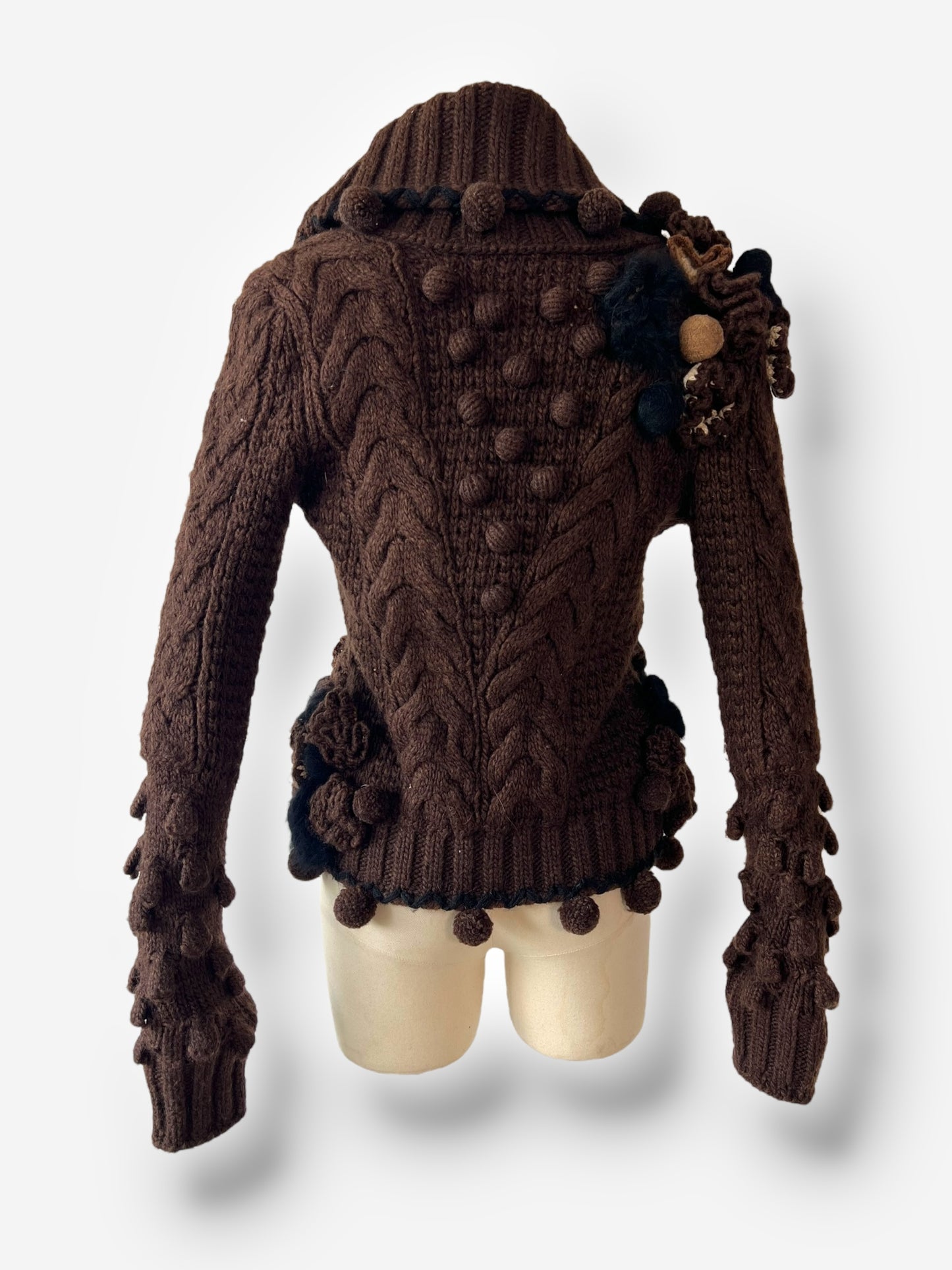 Alexander McQueen F/W 2005 Brown Alpaca/Wool Cardigan