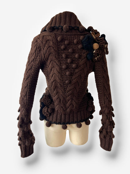 Alexander McQueen F/W 2005 Brown Alpaca/Wool Cardigan