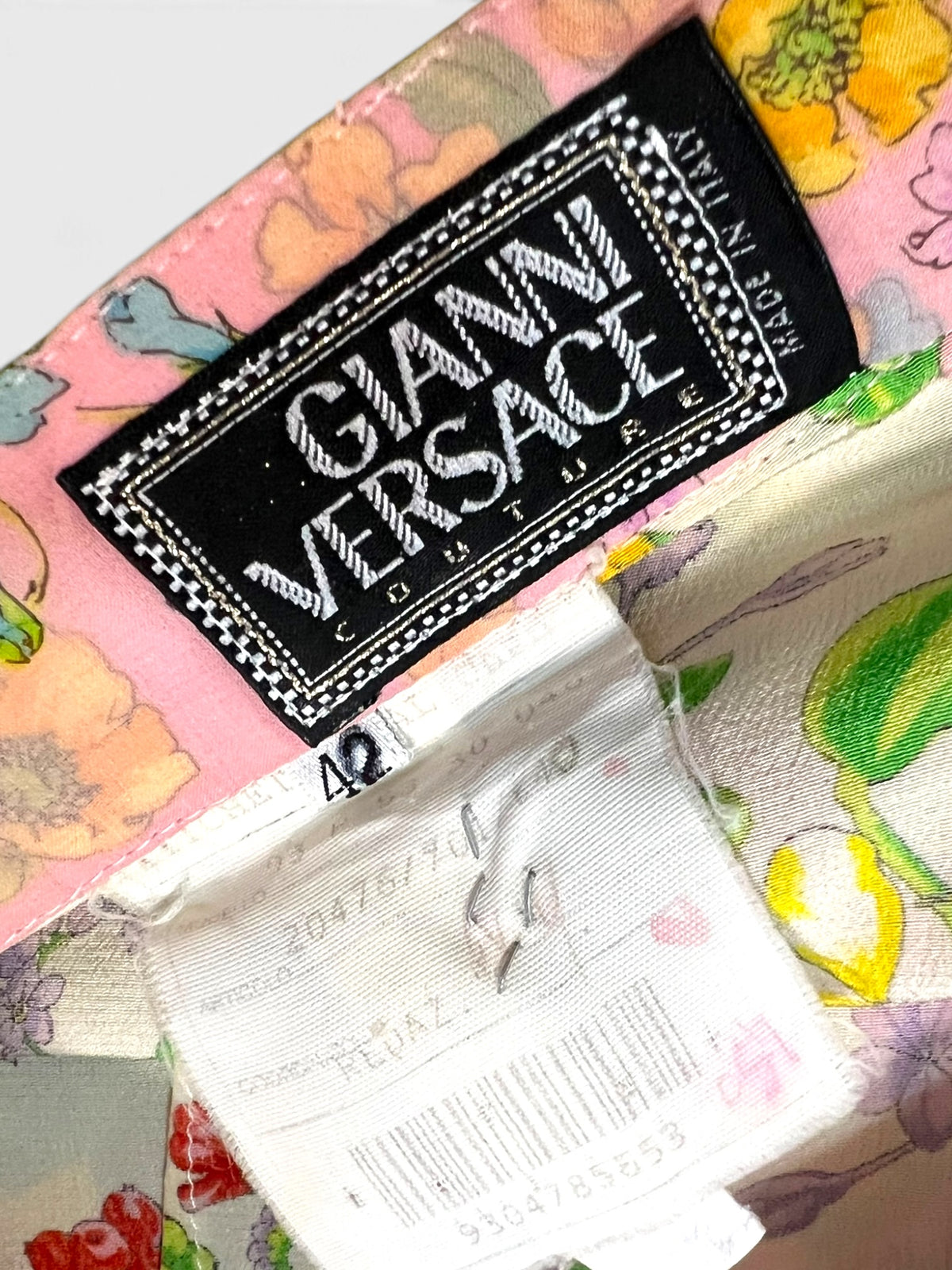 Gianni Versace 1993 S/S silk floral mini skirt