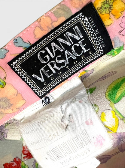Gianni Versace 1993 S/S silk floral mini skirt