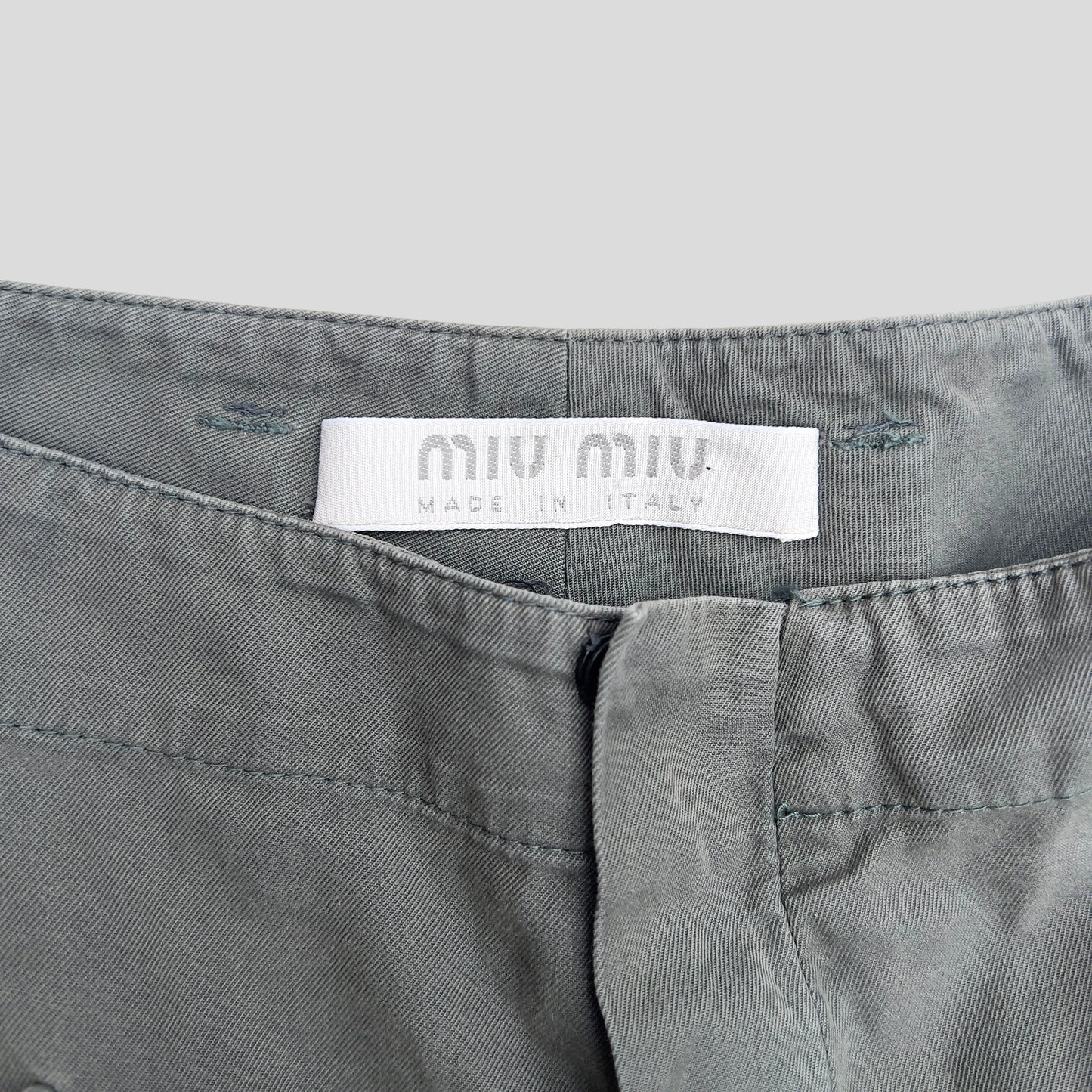 Miu Miu 2001 SS low waist pocket shorts