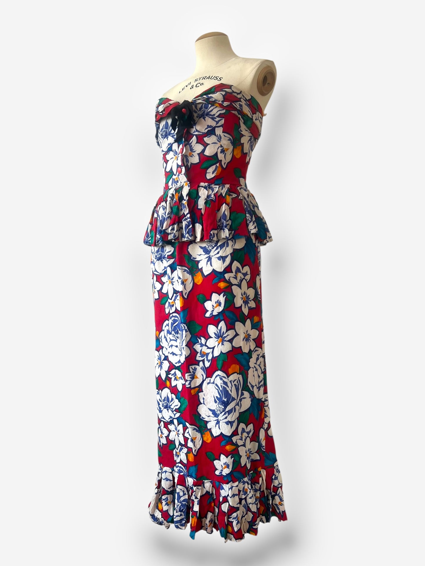 Vintage Christian Dior Silk Ensemble, circa 1980s — Hawaii Print