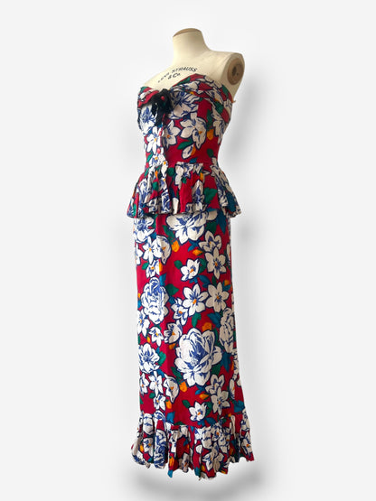 Vintage Christian Dior Silk Ensemble, circa 1980s — Hawaii Print