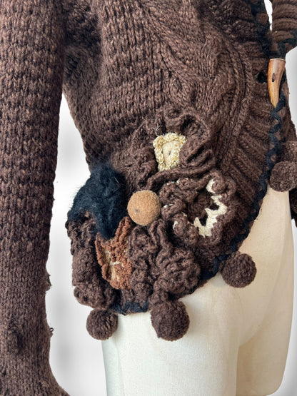 Alexander McQueen F/W 2005 Brown Alpaca/Wool Cardigan