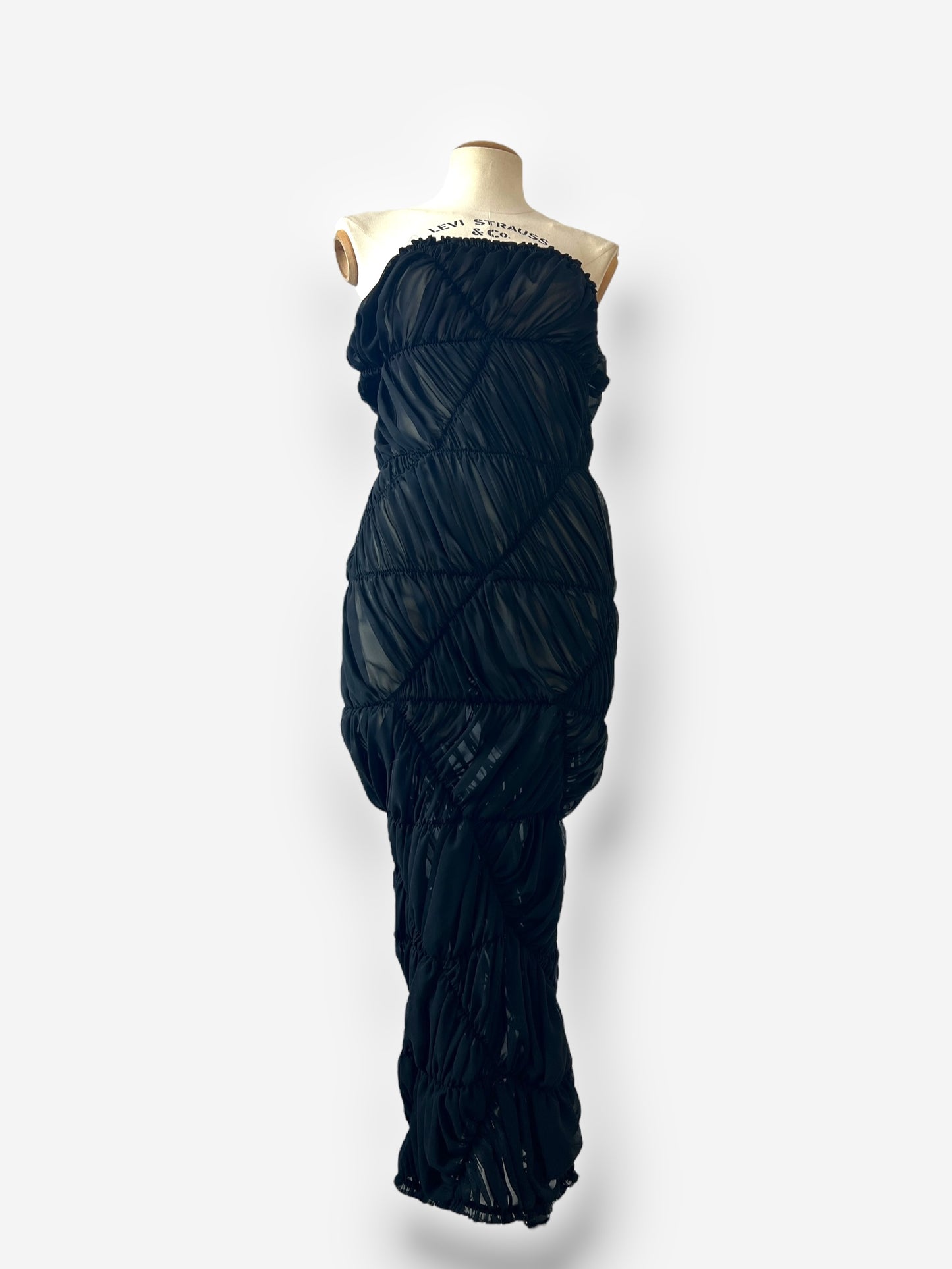 Comme des Garçons 2008 Ruched Elastic Dress