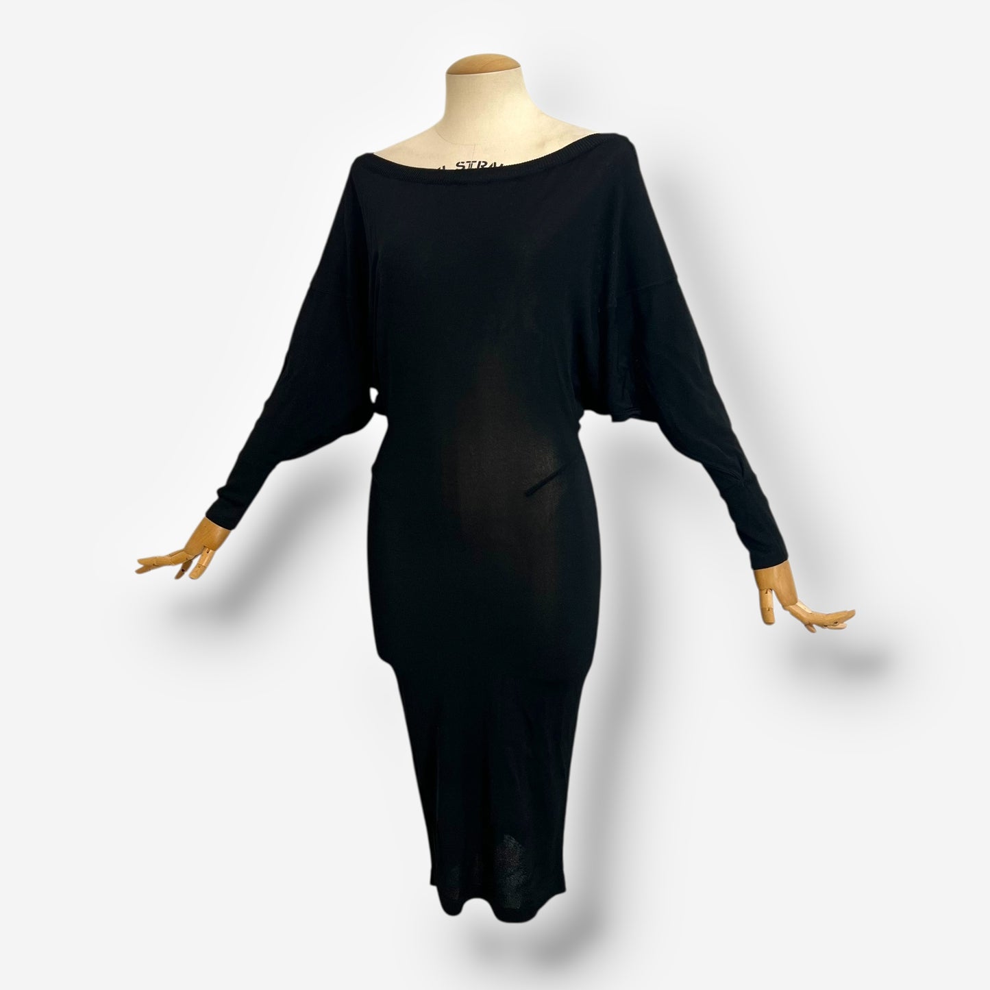 Azzedine Alaïa, open-back black knit midi dress, 1990s