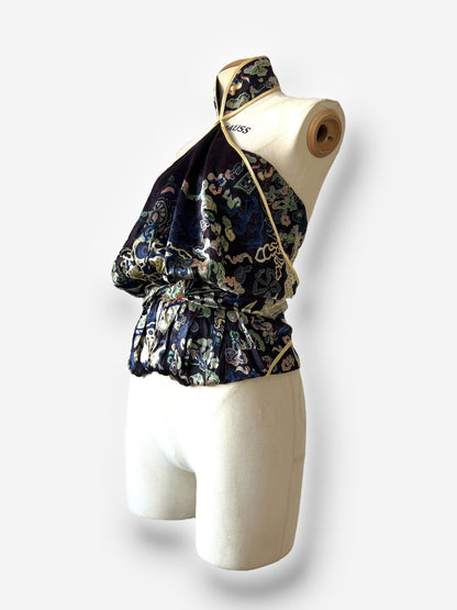 Yves Saint Laurent by Tom ford 2004 halter asian inspired top