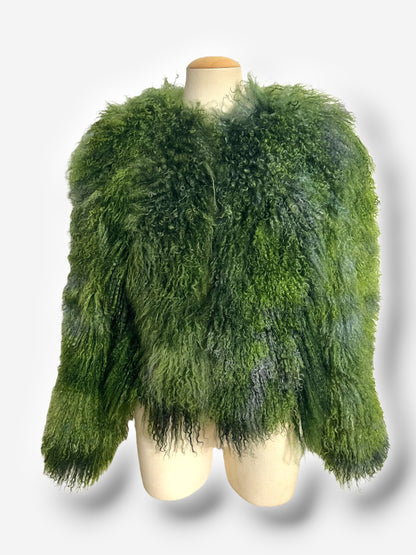 Armani Collezioni Green Shearling Fur Coat, Fall/Winter 2001