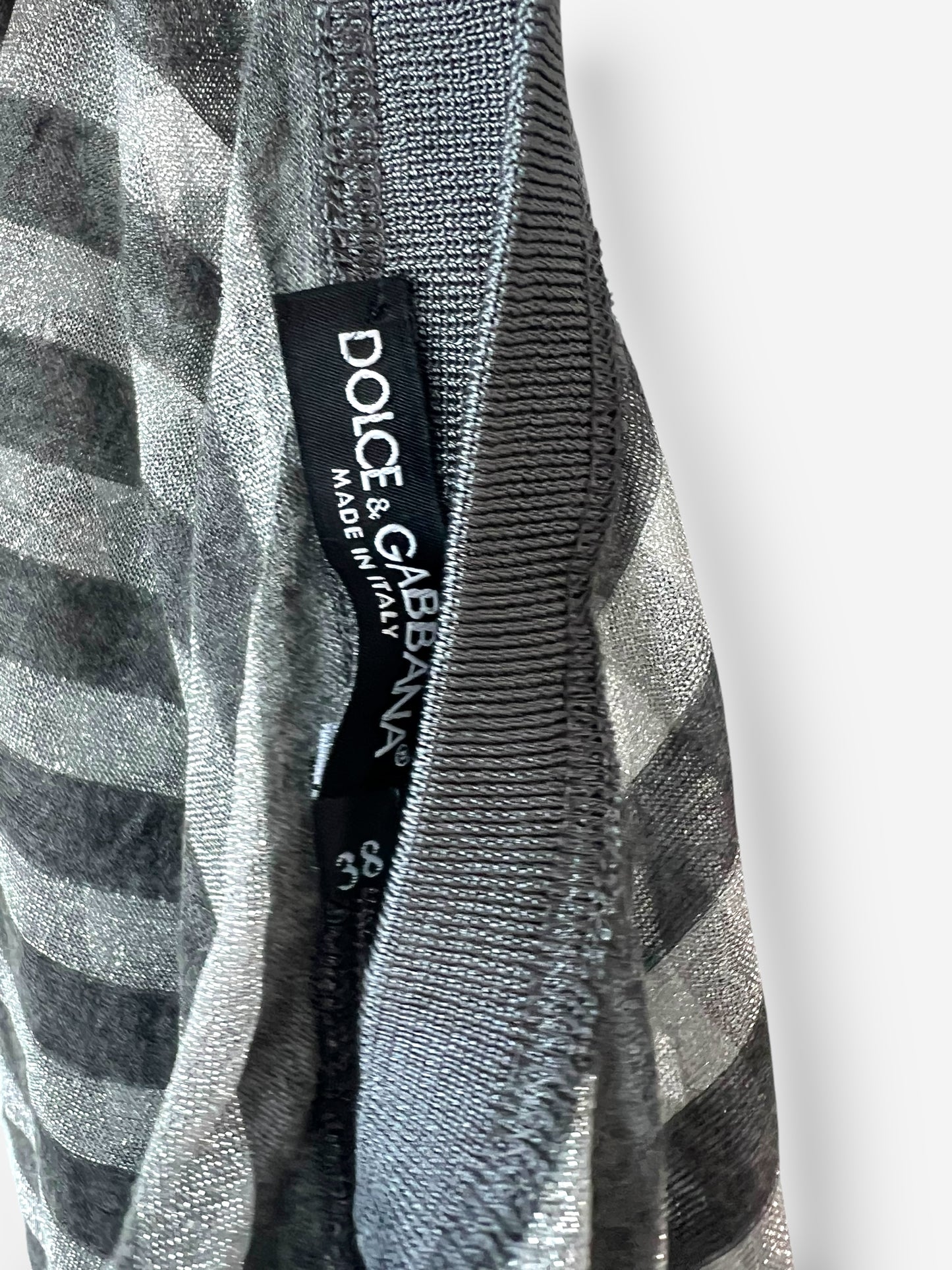 Dolce & Gabbana 2000s Sheer Stripe Long Top