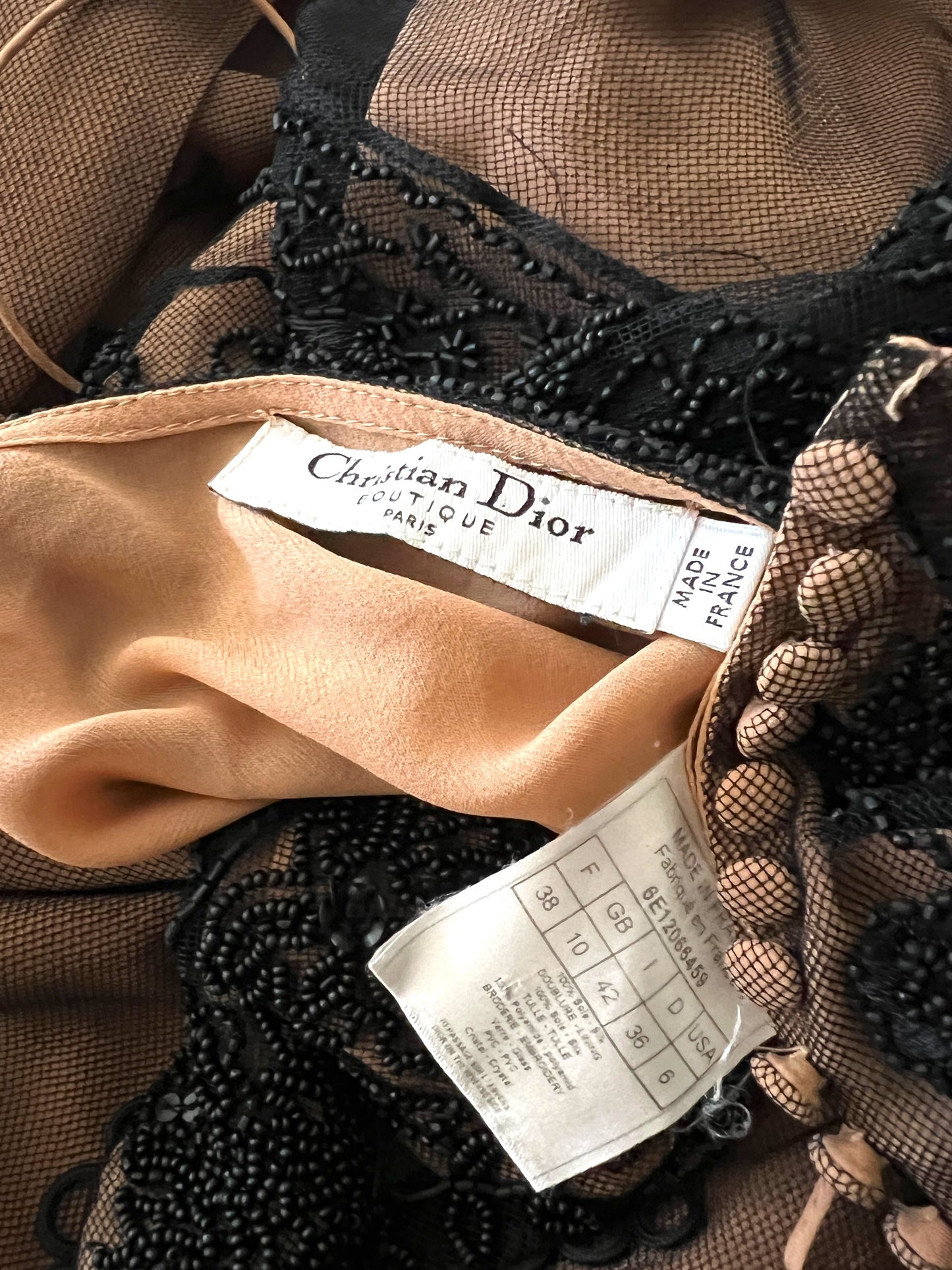 Dior by John Galliano 2005 beaded lace style gown