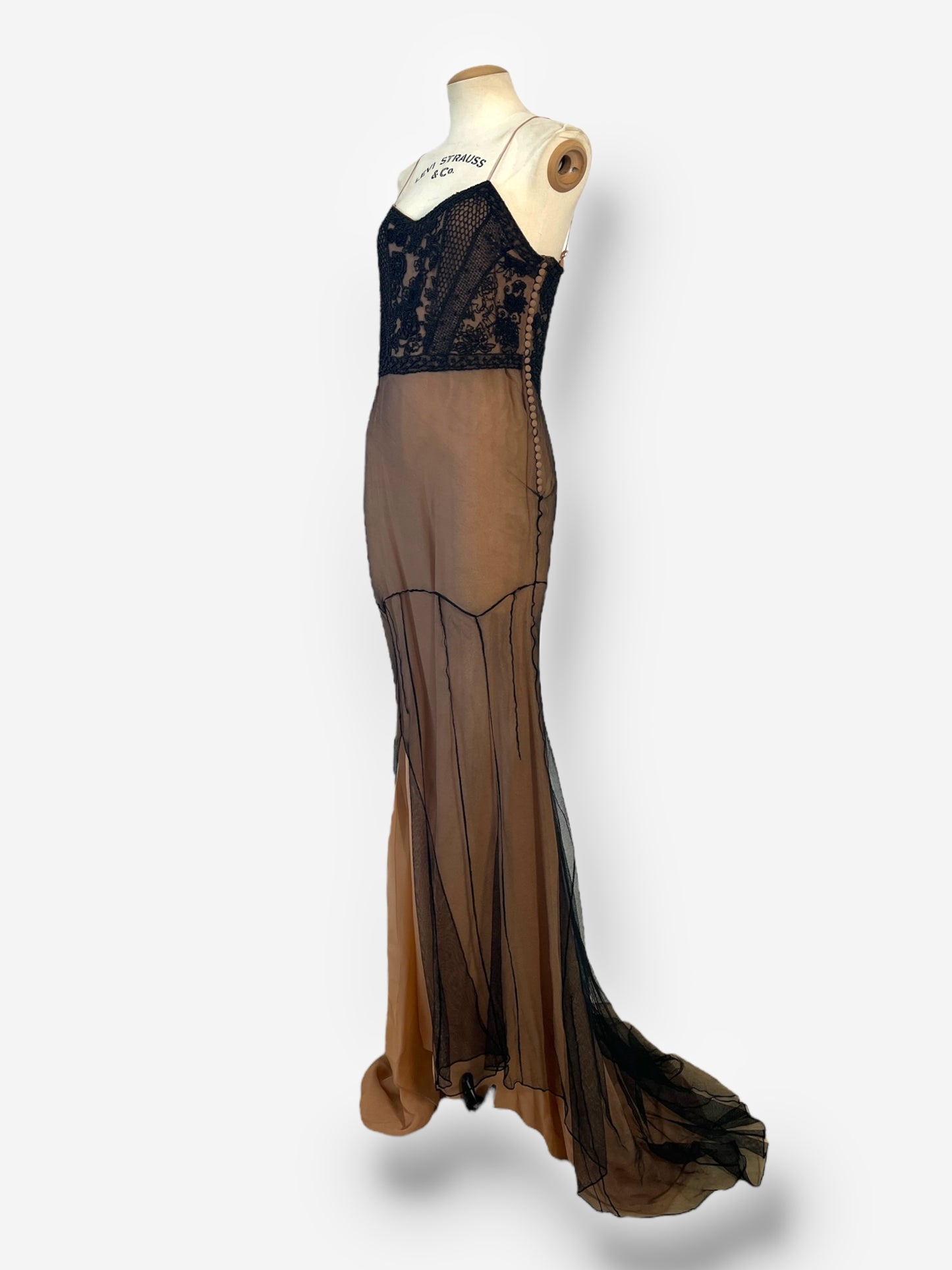 Dior by John Galliano 2005 beaded lace style gown