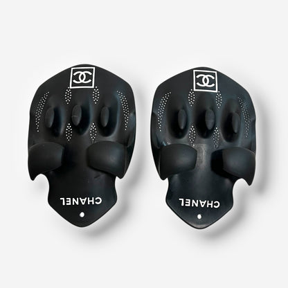 Chanel, rubber CC logo swim paddles, 1990s