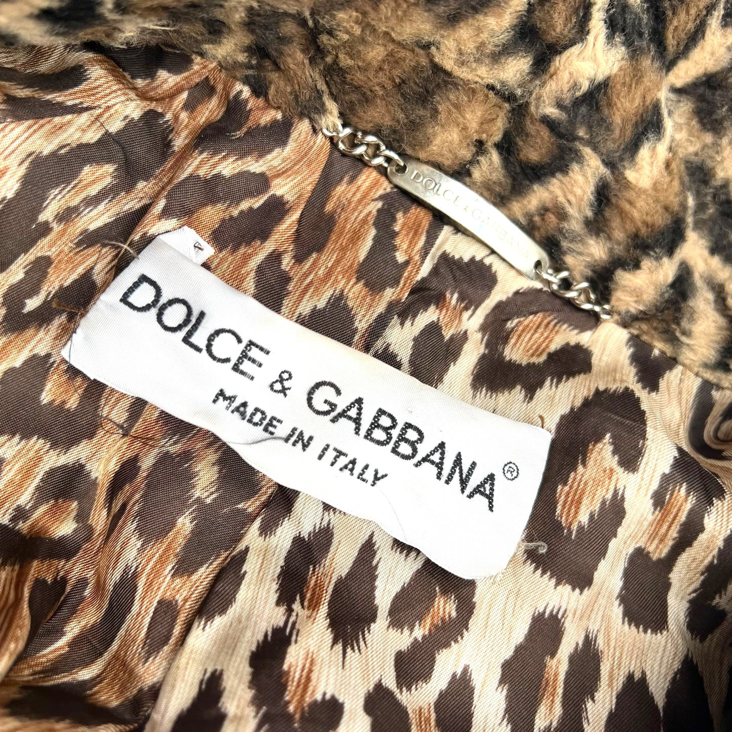 90s Dolce & Gabbana leopard coat