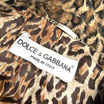 90s Dolce & Gabbana leopard coat