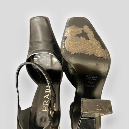 Prada, Mirrored Mary Jane Heels, 1999