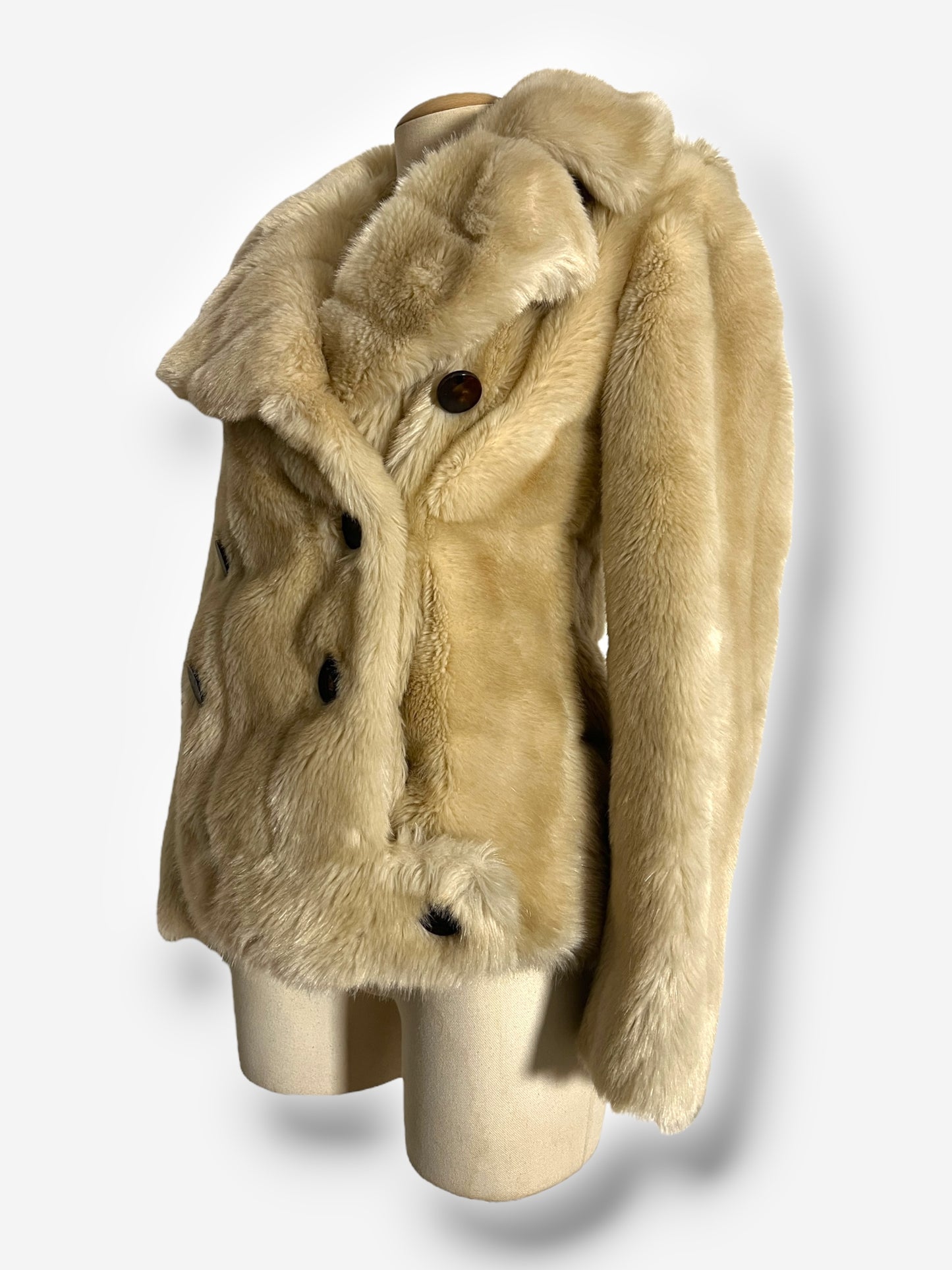Gucci Faux Fur Double-Breasted Coat, runway Fall/Winter 1996