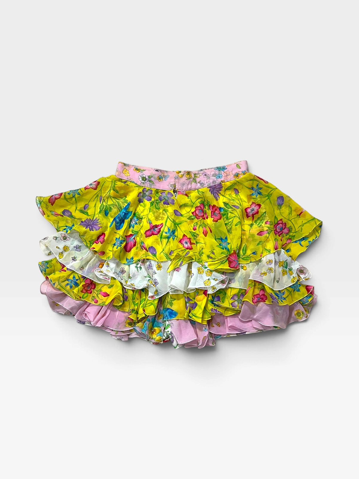 Gianni Versace 1993 S/S silk floral mini skirt